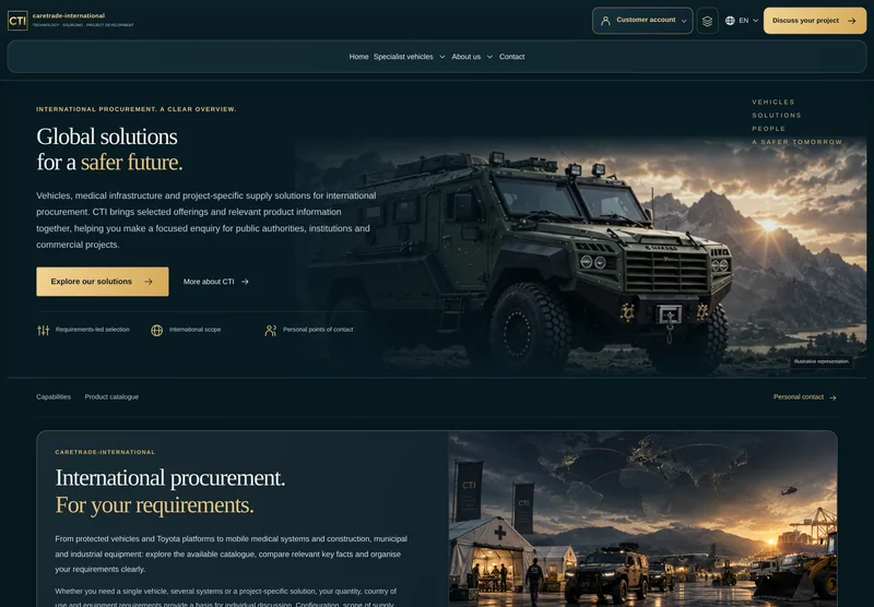 CareTrade International · Desktop view · EN