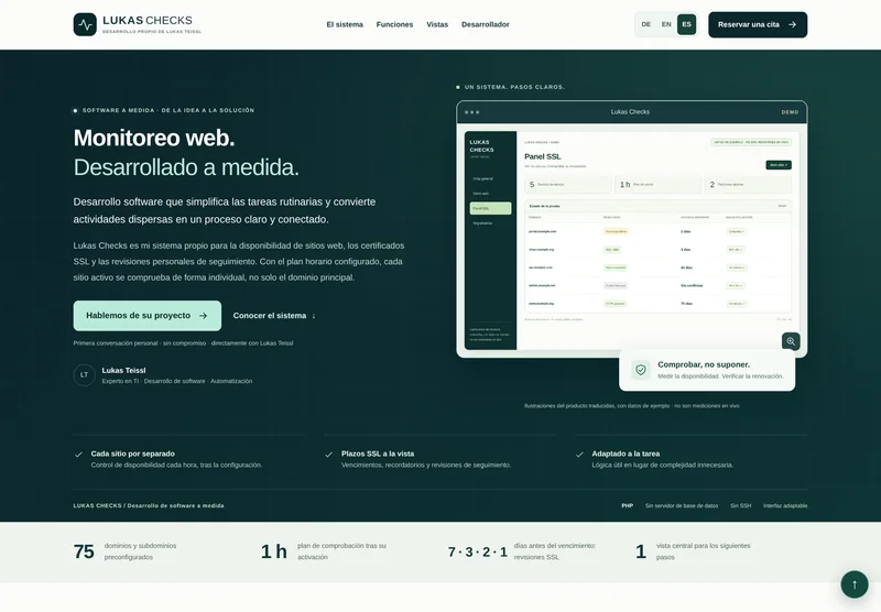 Lukas Checks – Vista pública del proyecto (ES)