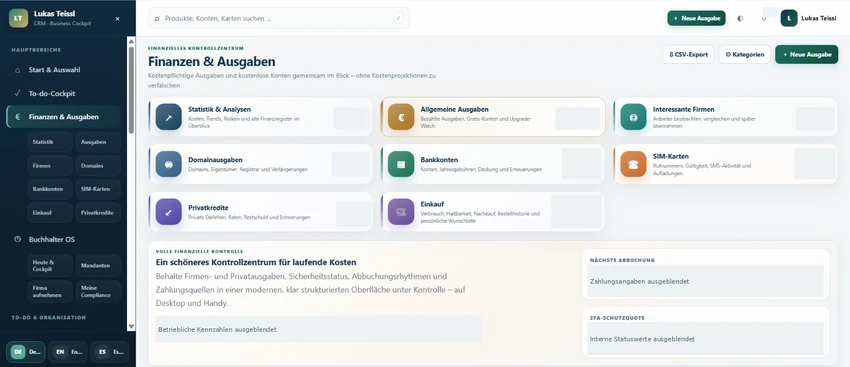 Lukas Teissl CRM – Öffentliche Projektansicht (DE)