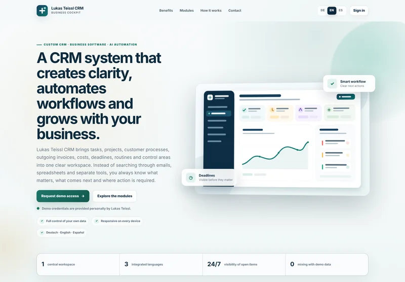 Lukas Teissl CRM – Public project view (EN)