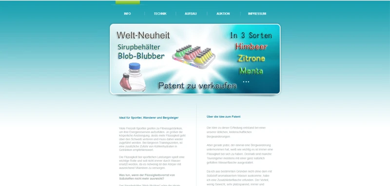 Blob-Blubber · Produktpräsentation · Desktopansicht · DE
