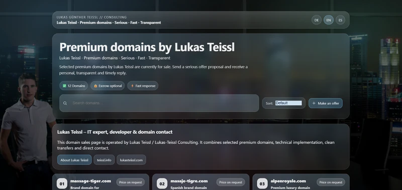 Teissl Domainkatalog – Öffentliche Projektansicht (EN)