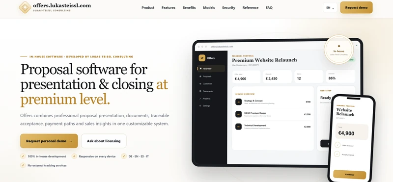 LT Offers – Angebots- & Abschluss-CRM – Öffentliche Projektansicht (EN)
