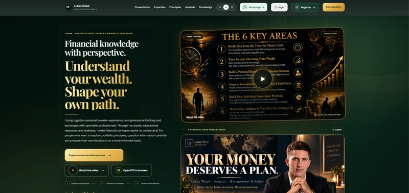 GO · Finanzbildungsportal · Desktopansicht · EN