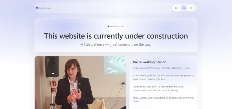Helena Kammer · Projektstartseite · Desktopansicht · EN