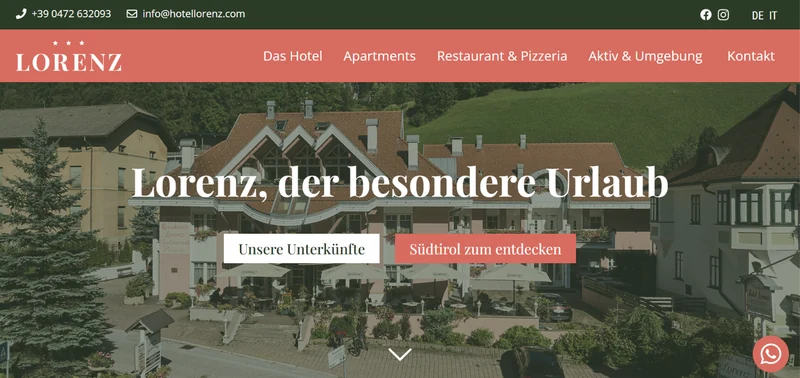 Hotel Lorenz · Accommodation Website – Public project view (DE)