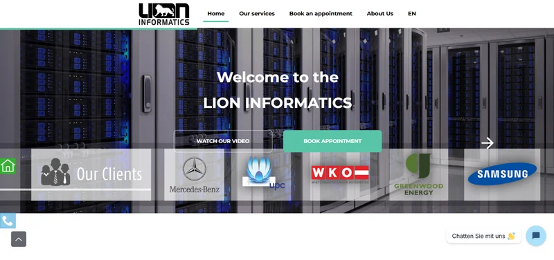 Lion InterGroup Informatics · Desktop view · EN