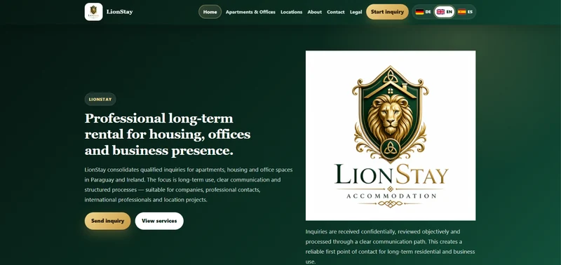 LionStay · Long-Term Stays and Location Enquiries – Public project view (EN)