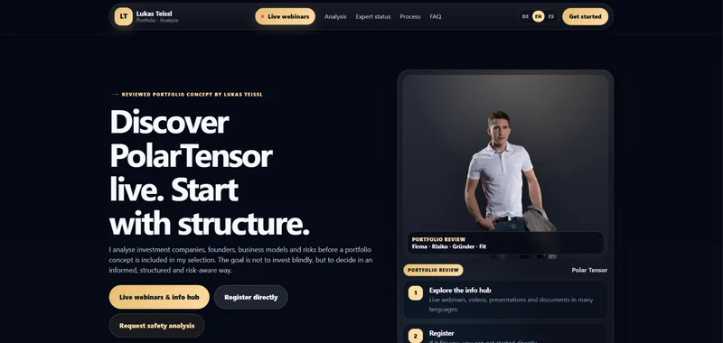 PolarTensor · Webinar and Information Website – Public project view (EN)