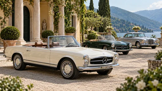 Mercedes-Benz · Vehicles in a travel setting · Illustration