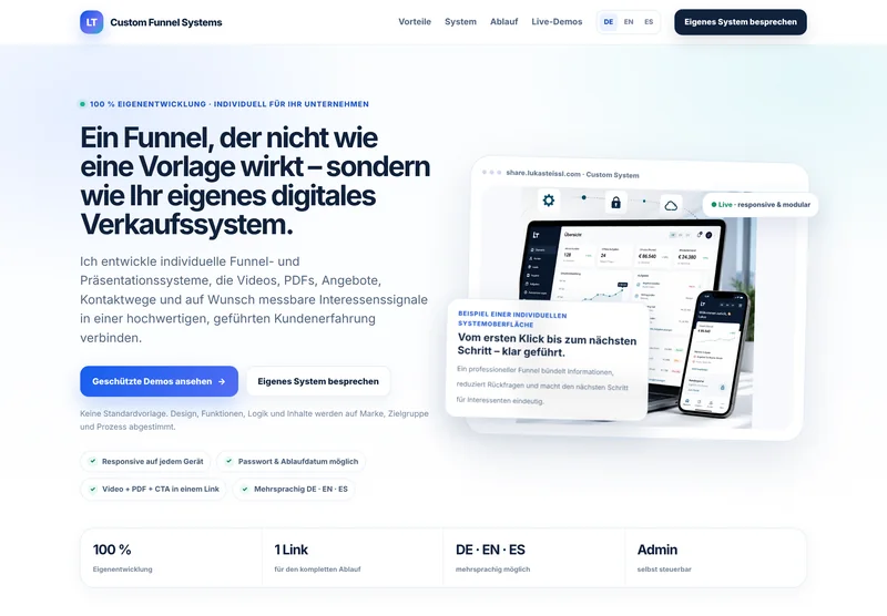LT Share – Custom Funnel System – Öffentliche Projektansicht (DE)